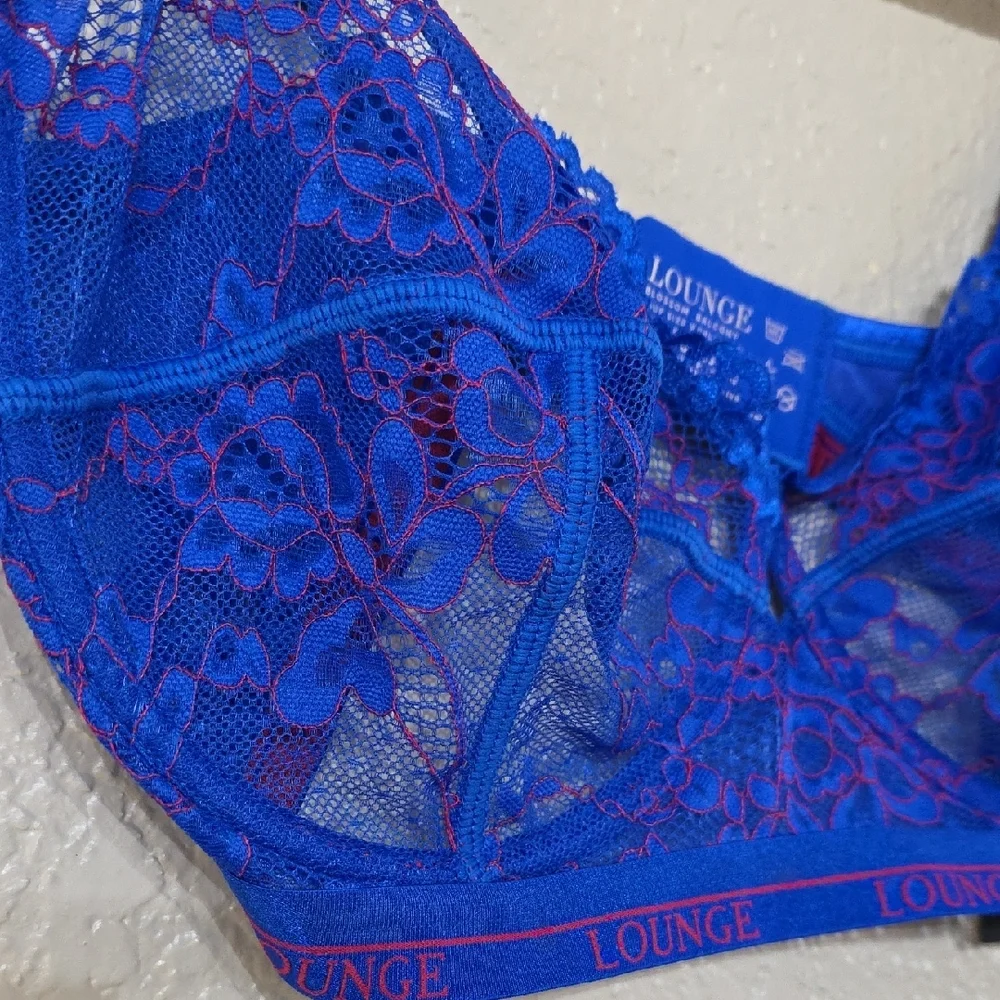 Lounge Intimates Royal Blue Lace Bra - Picture 4 of 6